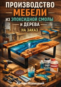 Производство мебели из эпоксидной смолы и дерева на заказ